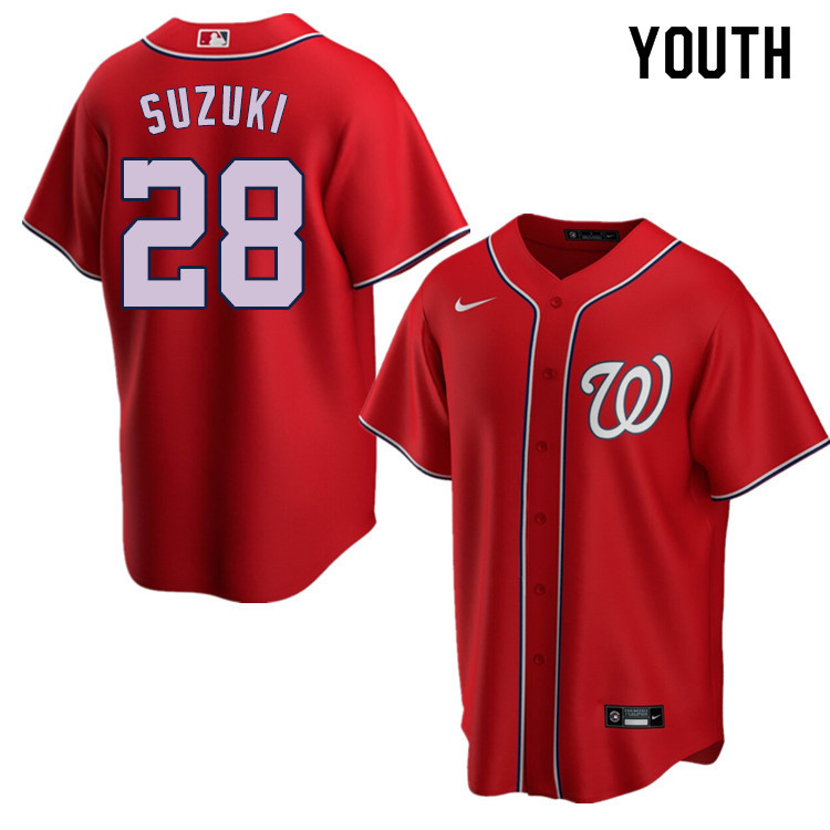 Nike Youth #28 Kurt Suzuki Washington Nationals Baseball Jerseys Sale-Red